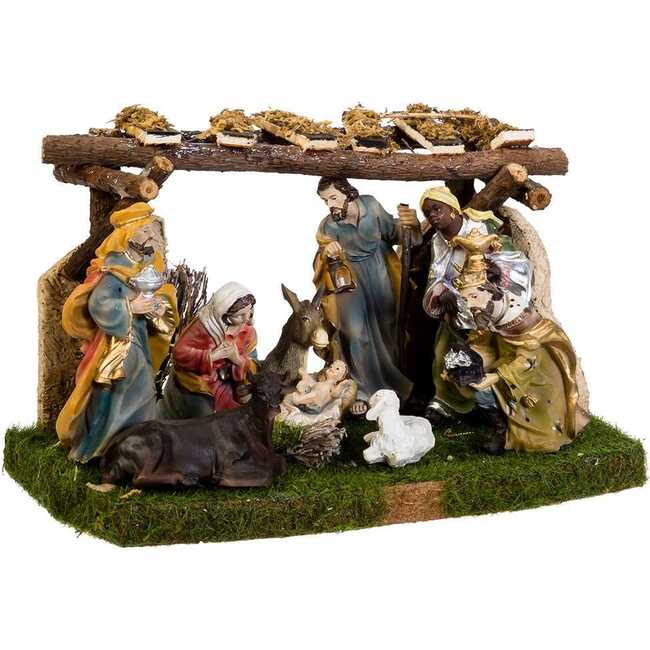 Nativity Set with 9 Figures and Stable - Other Accents - 2