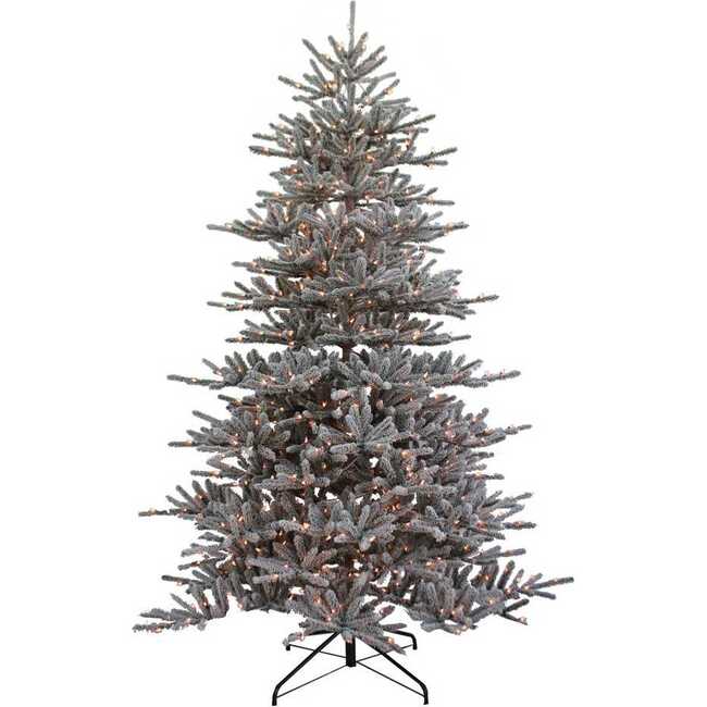 9-Foot Pre-Lit Flocked Vail Pine Tree