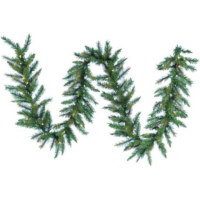 9-Foot Pre-Lit Designer Classic Green Garland