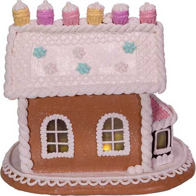 9-Inch Gingerbread House with LED Lights - Other Accents - 4
