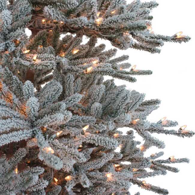9-Foot Pre-Lit Flocked Vail Pine Tree - Other Accents - 2