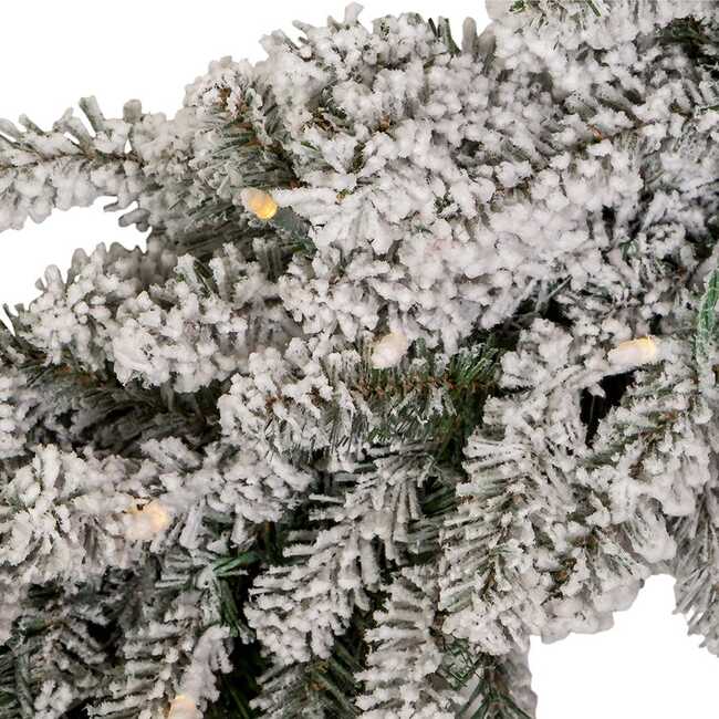 9-Foot Battery-Operated Warm White LED Vail Pine Garland - Garlands - 2