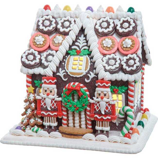 9.5-Inch Battery Operated LED Gingerbread Cookie House