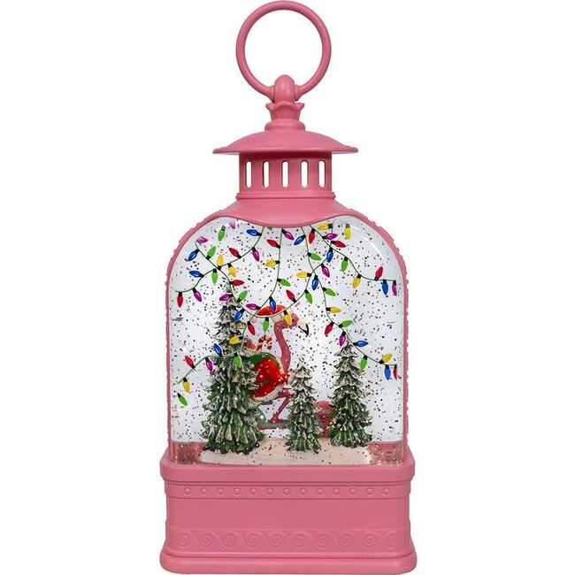 9.75-Inch Battery Operated USB LED Lighted Flamingo Riding Motorcycle Water Lantern - Other Accents - 3