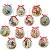 85mm Decoupage Ball Ornament Set of 12 - Ornaments - 1 - thumbnail