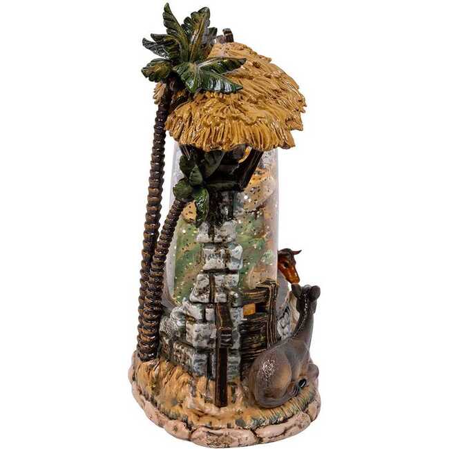 8-Inch Battery-Operated USB Lighted Nativity Scene with Spinning Glitter Water Globe - Other Accents - 2