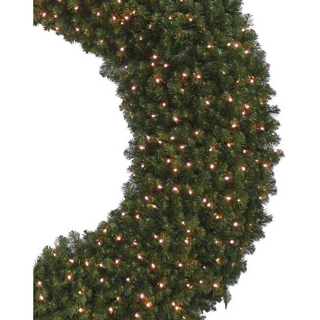 84-Inch Pre-Lit Commercial Wreath - Wreaths - 2
