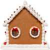 9 Inch Battery Operated Gingerbread House With Santa and Ribbon Candy Roof - Other Accents - 3