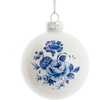 80MM Delft Blue Shiny Glass Ball Ornaments, 6-Piece Set - Ornaments - 1 - thumbnail