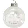 80MM Clear with White Tree Design Glass Ball Ornaments, 6 Piece Box - Ornaments - 1 - thumbnail