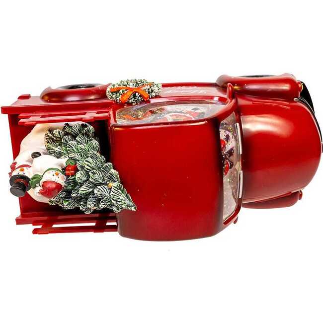 9.5-Inch Battery Operated USB LED Lighted Santa and Christmas Tree in Truck Water Globe - Other Accents - 5