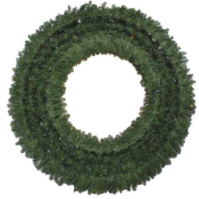 84-Inch Pre-Lit Commercial Wreath - Wreaths - 3