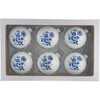 80MM Delft Blue Shiny Glass Ball Ornaments, 6-Piece Set - Ornaments - 2
