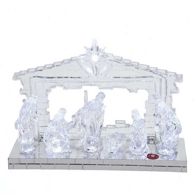 8.7-Inch Battery-Operated Light-Up LED Musical Nativity Scene