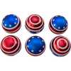 80MM Red, White and Blue Stars and Stripes Glass Ball Ornaments, 6 Piece Box - Ornaments - 4