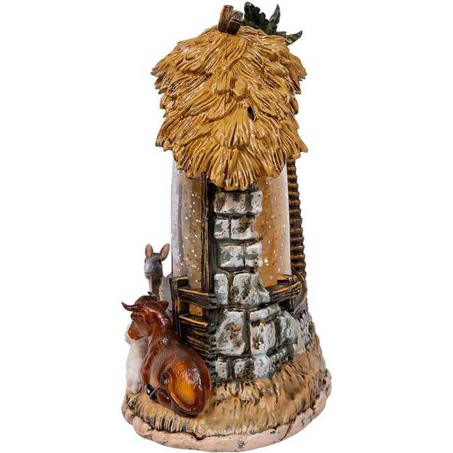 8-Inch Battery-Operated USB Lighted Nativity Scene with Spinning Glitter Water Globe - Other Accents - 4