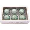 80MM Silver and Pale Aqua Embellished Ball Ornaments, 6 Piece Set - Ornaments - 5