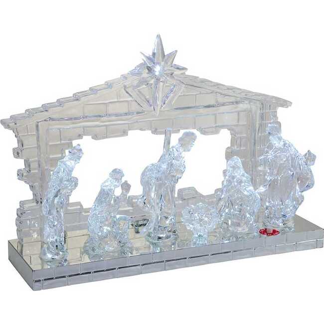 8.7-Inch Battery-Operated Light-Up LED Musical Nativity Scene - Other Accents - 2
