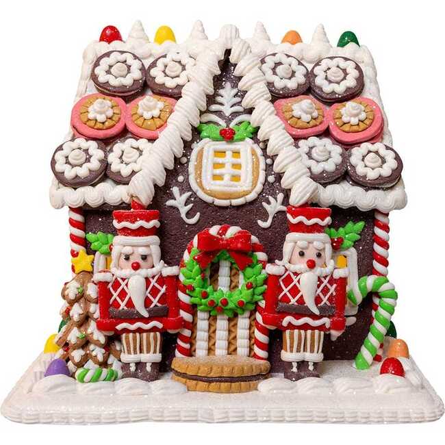9.5-Inch Battery Operated LED Gingerbread Cookie House - Nutcrackers - 7