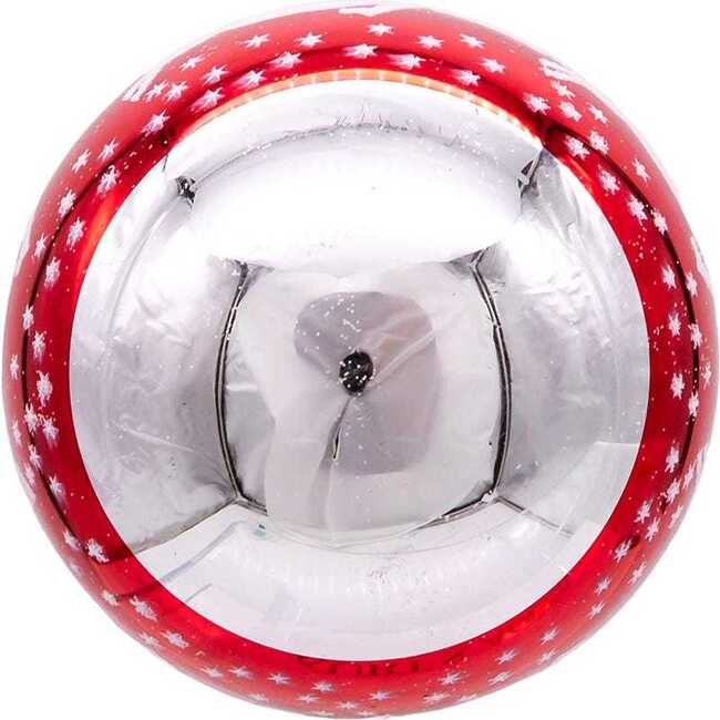 80MM Red and Green Reindeer Glass Ball Ornaments, 6 Piece Set - Ornaments - 4