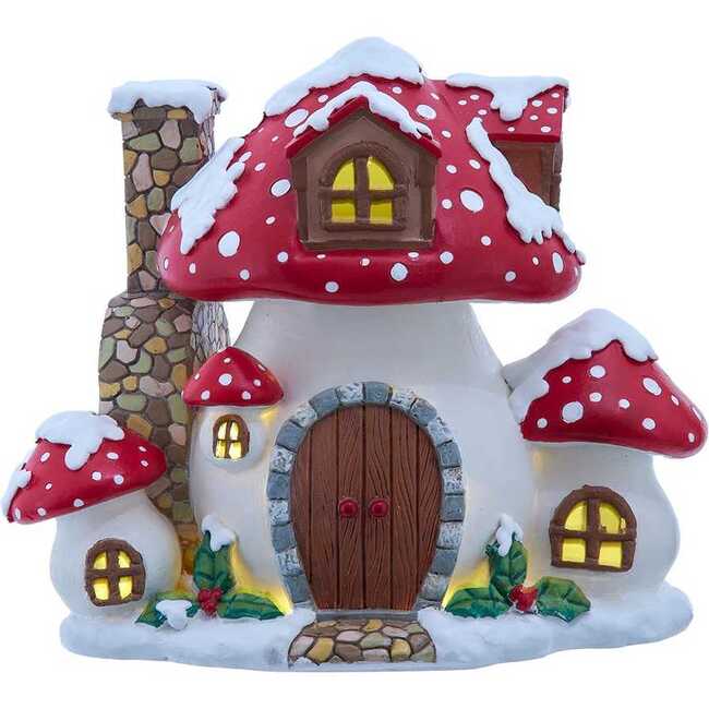 8.5-Inch Merry Little Mushrooms Cottage Tabletop