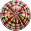 80MM Red and Green Plaid Glass Ball Ornaments, 6 Piece Box - Ornaments - 4
