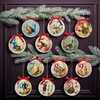 85mm Decoupage Ball Ornament Set of 12 - Ornaments - 6