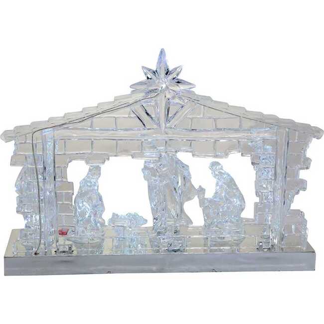 8.7-Inch Battery-Operated Light-Up LED Musical Nativity Scene - Other Accents - 4
