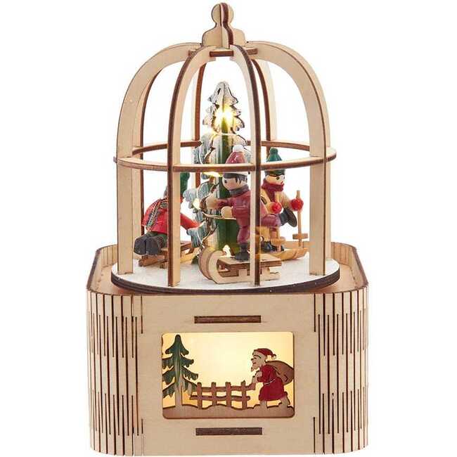 7-Inch Battery-Operated LED Lighted Music Box