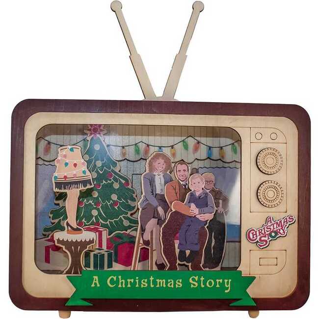 7-Inch A Christmas Story Battery Operated LED Lighted Musical TV Table Piece