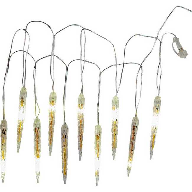 7-Inch 10-Light LED Cool White Icicle Light Set - Other Accents - 3