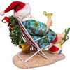 8.5-Inch Fabriché Santa Sitting on Beach Chair - Other Accents - 3
