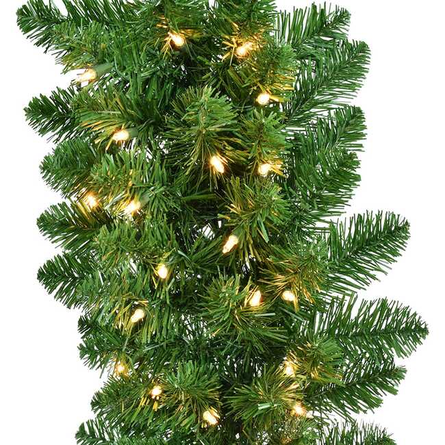 9' Prelit Clear LED Vanderbilt Garland - Garlands - 2