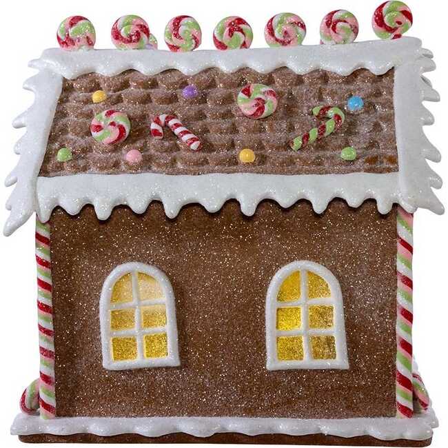 8.46-Inch Battery Operated LED Lighted Gingerbread Lollipop Shop - Other Accents - 3