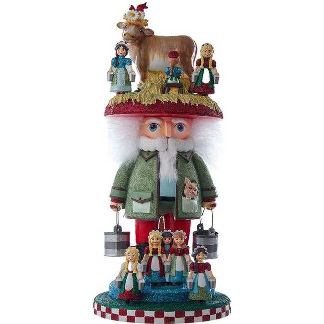 16.5-Inch Hollywood Nutcrackers 8 Maids A Milking Nutcracker