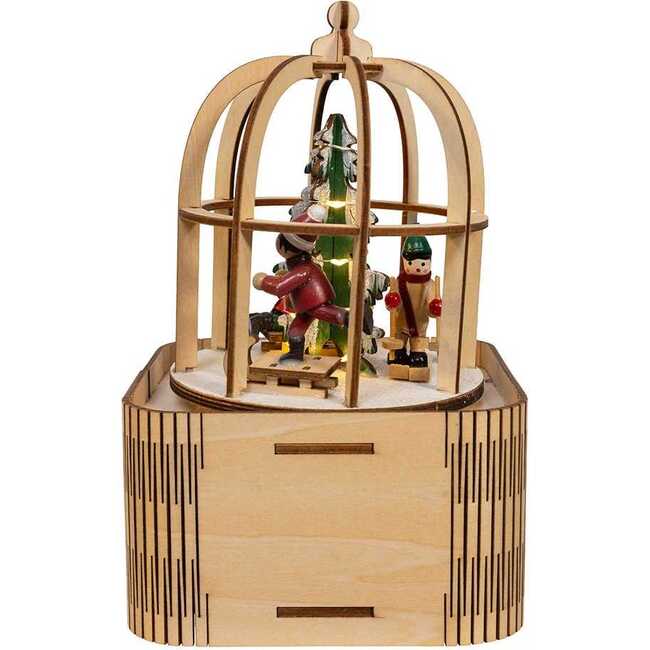 7-Inch Battery-Operated LED Lighted Music Box - Other Accents - 2
