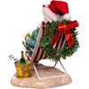 8.5-Inch Fabriché Santa Sitting on Beach Chair - Other Accents - 4