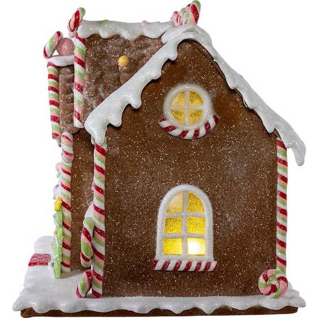 8.46-Inch Battery Operated LED Lighted Gingerbread Lollipop Shop - Other Accents - 4