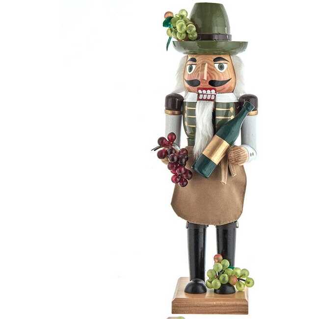 15-Inch Wooden Wine Grower Nutcracker