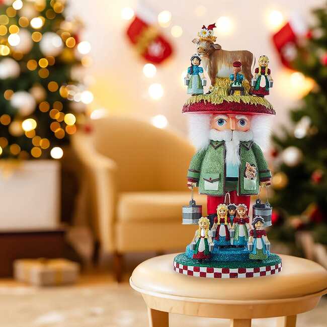 16.5-Inch Hollywood Nutcrackers 8 Maids A Milking Nutcracker - Nutcrackers - 7