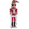 15-Inch Ski Santa With Christmas Sweater Nutcracker - Nutcrackers - 1 - thumbnail