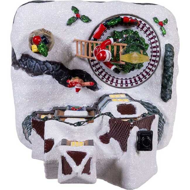 8.5-Inch Battery Operated Lighted Musical Santa Village Scene - Other Accents - 5