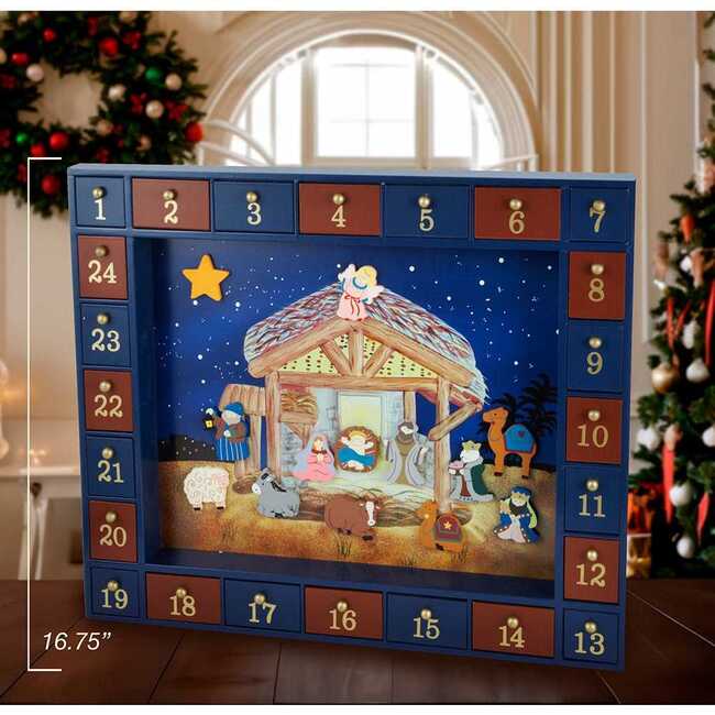 16.75-Inch Nativity Advent Calendar, 25 Pieces - Advent Calendars - 7