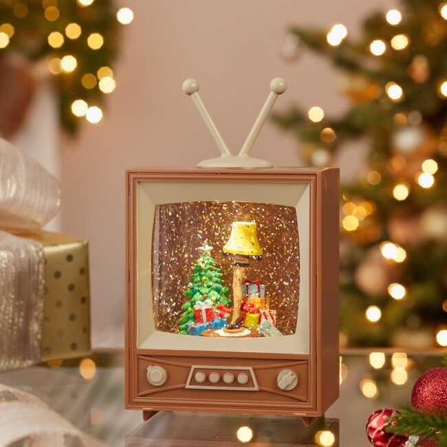 8.5-inch A Christmas Story Battery-Operated LED Musical Television Table Piece - Other Accents - 7