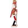 15-Inch Ski Santa With Christmas Sweater Nutcracker - Nutcrackers - 2