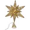 15-Inch Twinkling LED Gold Starburst Tree Topper - Other Accents - 3