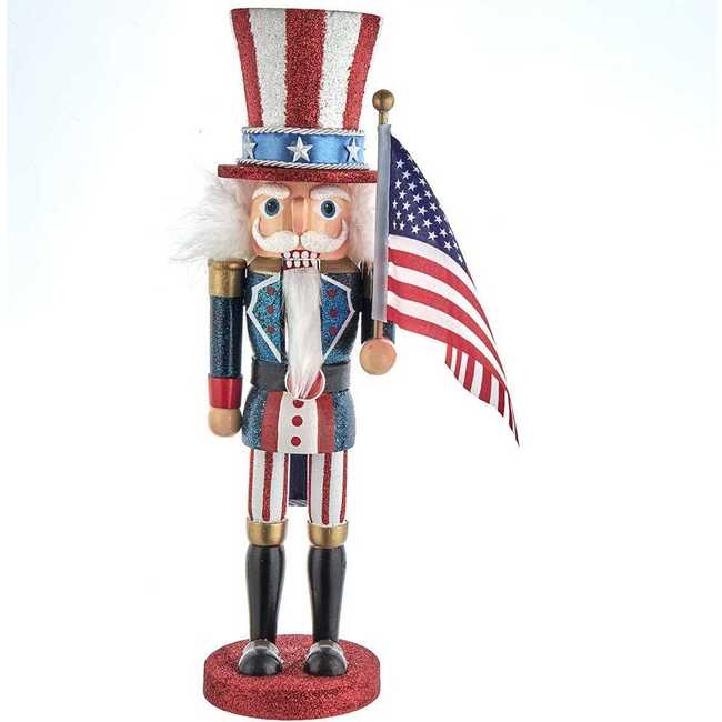 15-Inch Hollywood Wooden Uncle Sam Nutcracker
