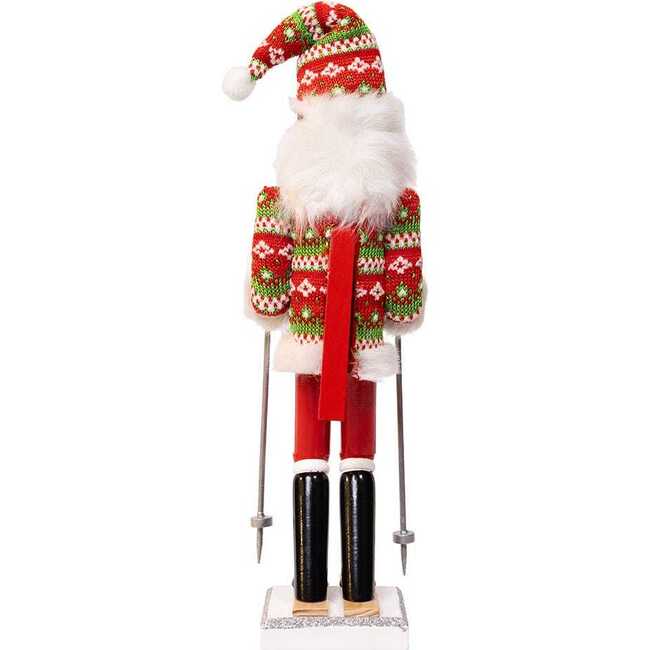 15-Inch Ski Santa With Christmas Sweater Nutcracker - Nutcrackers - 3