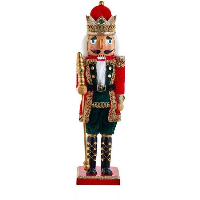 15-Inch Red and Green King Nutcracker