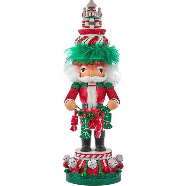 15-Inch Hollywood Nutcrackers Red, White and Green Candy Tower Hat Nutcracker